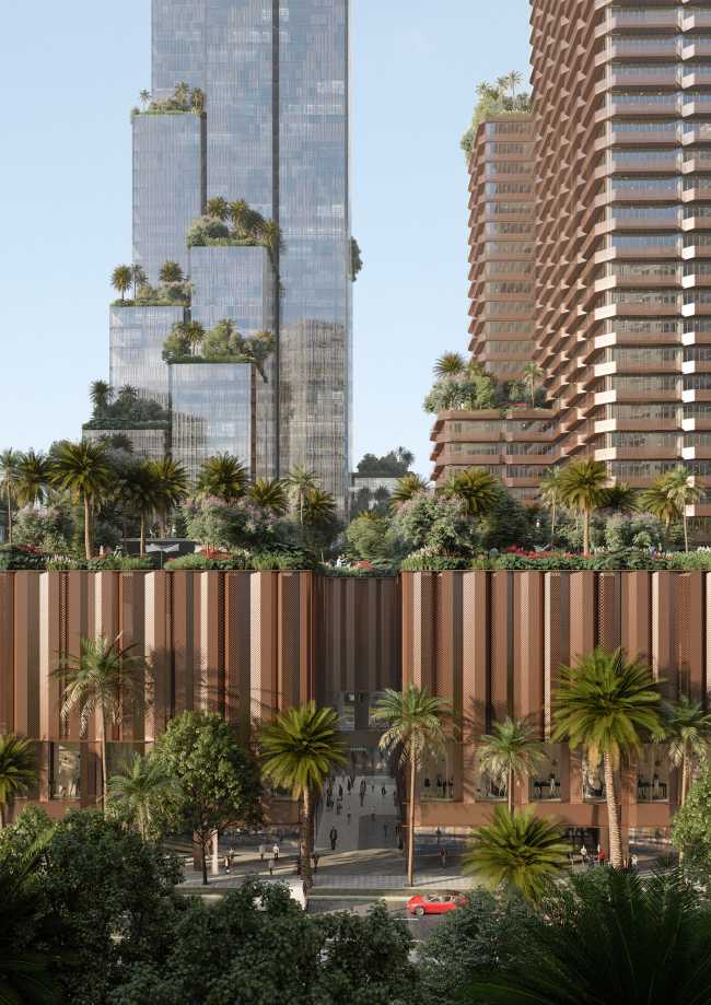 Konka towers clad in copper