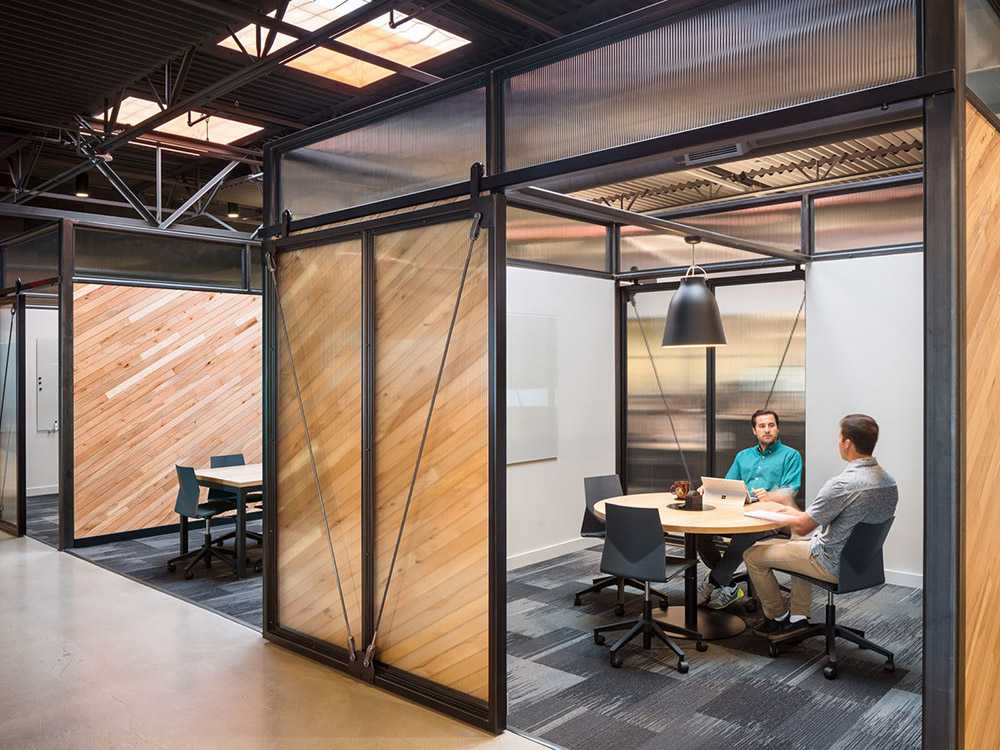 Workspace with partition panels