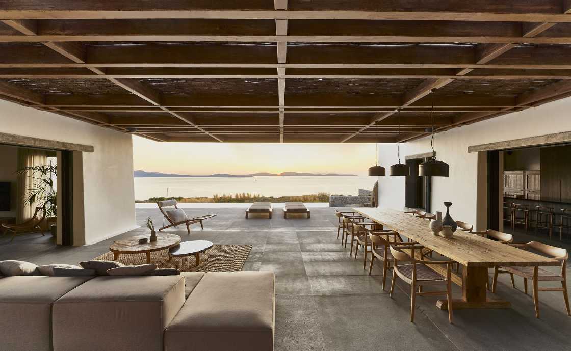 outdoor living room, villa greece