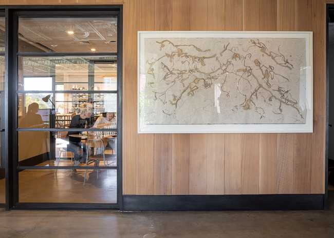 Bureau de design au Texas. Espaces d'exposition et espaces ouverts