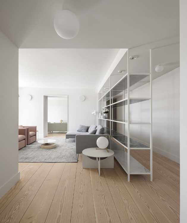 Living room with metal structure