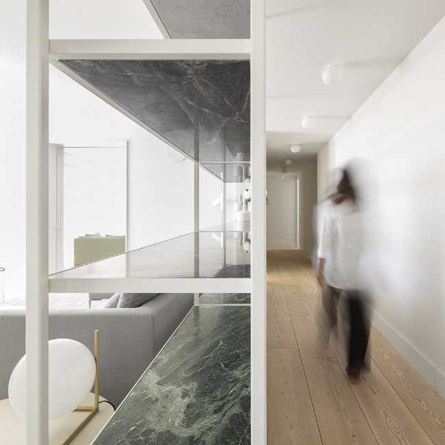 Metal structure as a partition