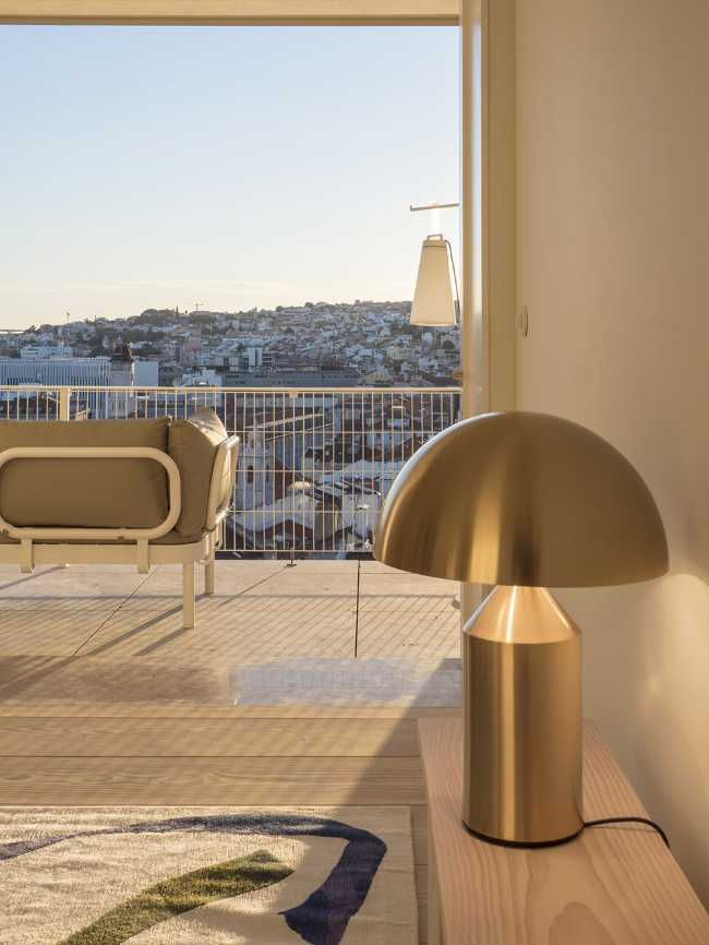 Atollo golden lamp OLuce