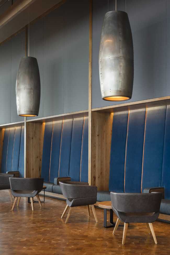 Lounge at Washington International Airport. Warm and welcoming space for all