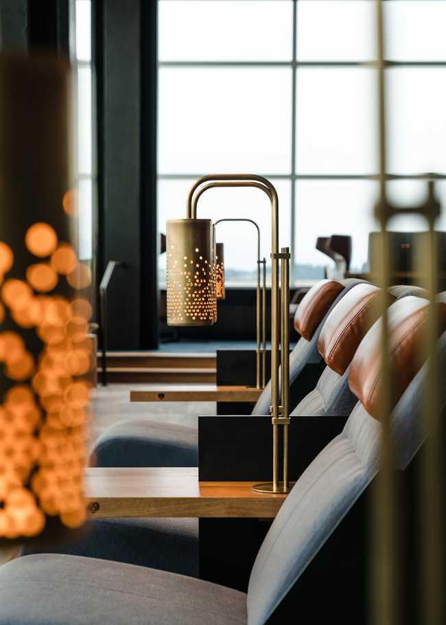 Lounge at Washington International Airport. Warm and welcoming space for all