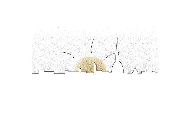 Sponge Mountain en Turín. Montaña artificial absorbe la contaminación atmosférica