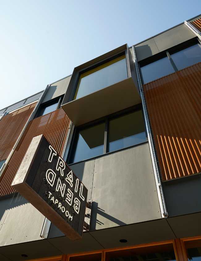 Multi-use building in Seattle. Design like a sliding tile puzzle