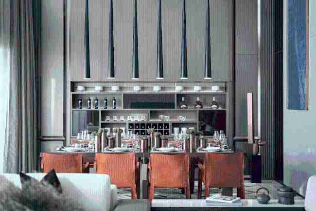 Appartamento con vista sulla baia in cina - cucina con tavolo da pranzo