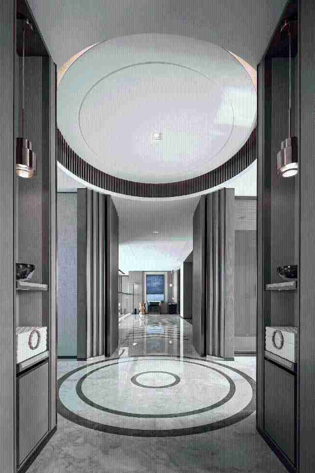 Appartamento con vista sulla baia in cina - disimpegno circolare