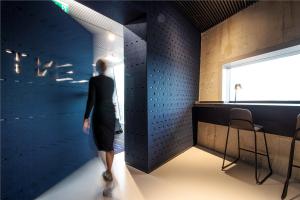 Glass door with invisible pivot hinge System M +